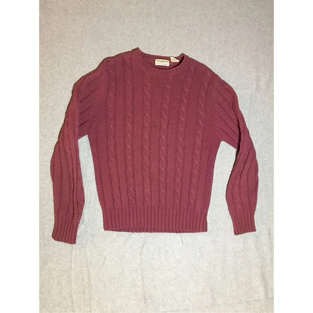 Womens Brian MacNeil Sweater Size Large Dark Plum Casual Winter Virgin Acrylic